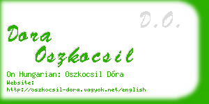dora oszkocsil business card