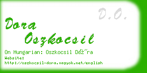 dora oszkocsil business card